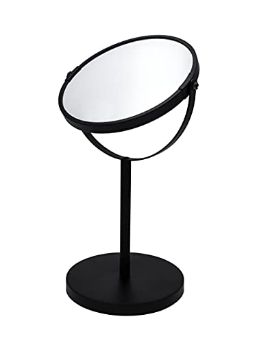 RIDDER Schminkspiegel, Kosmetikspiegel, Standspiegel Pocahontas, 5X Vergrößerung, schwarz ca. 18,5x34,5 cm