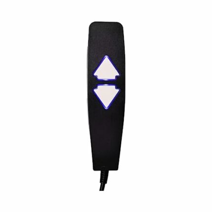 Lift Chair Power Recliner Replacement Remote Controller Handset with 2 Buttons, USB Port, and White Backlighting - 5 Pin Plug (Black)