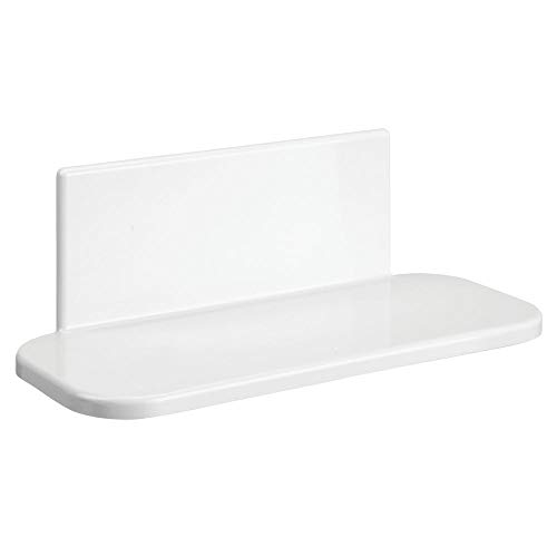 mDesign Self-Adhesive Bathroom Shelf – BPA-Free Plastic – Makeup Storage for Bathroom Mirror – Bathroom Storage for Bath Products and Cosmetics –