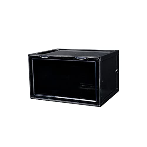 LILIKY Two-pack Transparent Side Opening Shoe Box Sneaker Display Acrylic Magnetic Absorption Nano Box Drawer Shoe Cabinet Shoe storage ( Color :