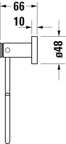 Duravit D Code 0099211000 Hand Towel Ring, Chrome