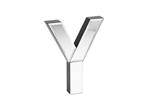 COLLECTIVE HOME - 7-inch Tall Mirrored Glass and Wood Decorative Letter, Home-Bedroom-Office Wall Décor. Perfect Fun Gift to Encourage Girls, You