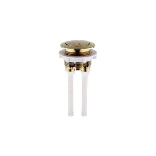 Dual Flush Toilet Tank Brushed Brass Colour 38mm/48mm Button Round Shape Close coupled Toilet Push Buttons Bathroom Accessories (Colour : Brushed