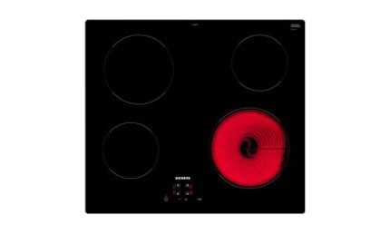 Siemens ET61RBEA1E Electric Hob with touchControl and Child Safety Lock, 60cm, Black, iQ100, Built in