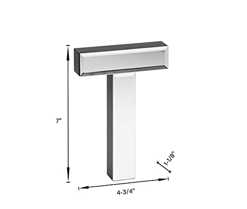 COLLECTIVE HOME - 7-inch Tall Mirrored Glass and Wood Decorative Letter, Home-Bedroom-Office Wall Décor. Perfect Fun Gift to Encourage Girls, You