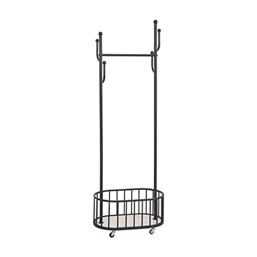 LUKEO Removable coat rack home hanger Nordic floor rack with storage coat rack (Color : D, Size