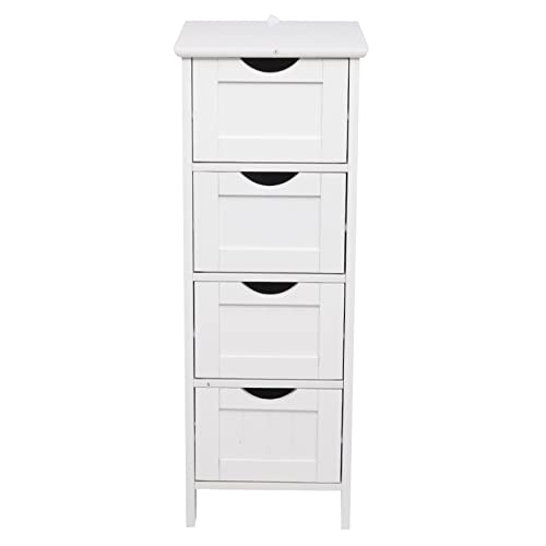 DSHGDJF Bathroom Storage Floor Cabinet with 4 Drawers Vanity Cabinet Narrow Bathroom Sink Storage Cabinet