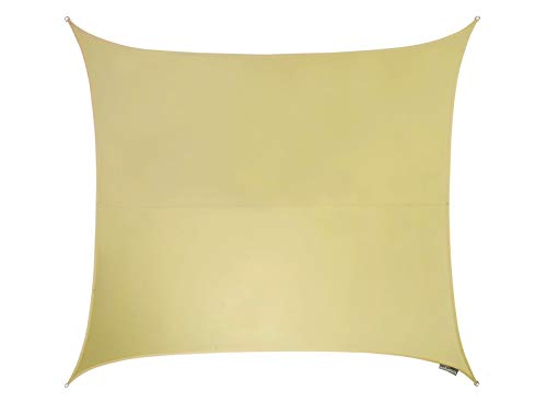Primrose Kookaburra Waterproof Garden Sun Shade Sail Canopy in Sand 98% UV Block (3.6m Square)