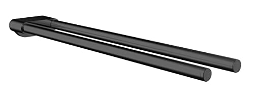 EMCO Flow Towel Rail Single Arm Wall Mounted Rigid Metal Towel Rail Bath Towel Holder for Towels Chrome