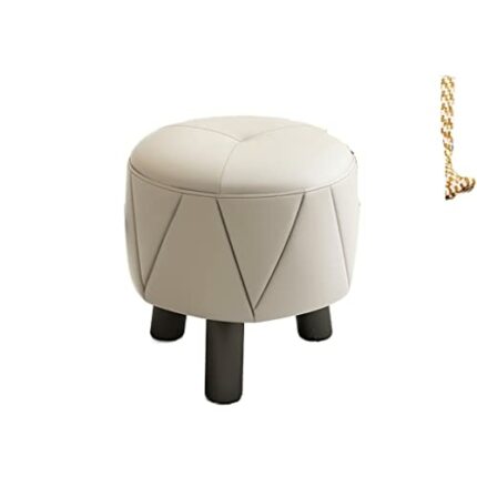 maozi Italian Style Sofa Stool, Coffee Table Stool, Sofa Stool, Living Room Small Bench (Color : Argento, Size : Talla �nica)