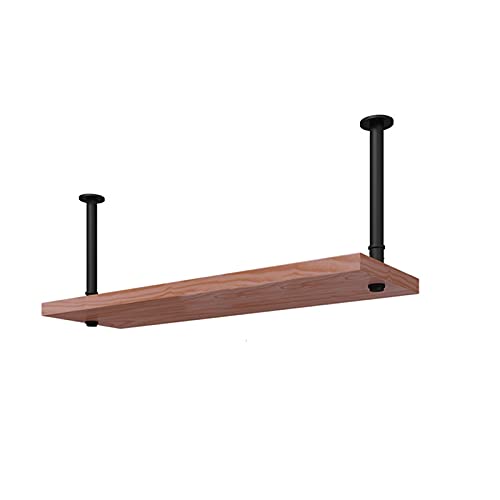 EYLINK Wine Rack Ceiling Shelf Loft Retro Solid Wood Wrought Iron Restaurant Front Shelf Rack Shelf Storage Rack Hanger For Storage Wine Glass Bo