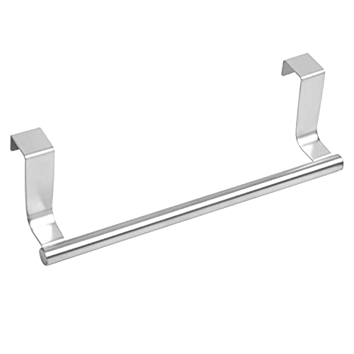 Over Door Towel Bar, Over Door Towel Rail, Over the Cabinet Towel Rail Over The Door Tea Towel Holder Towel Rack No Drilling for Kitchen and Bath