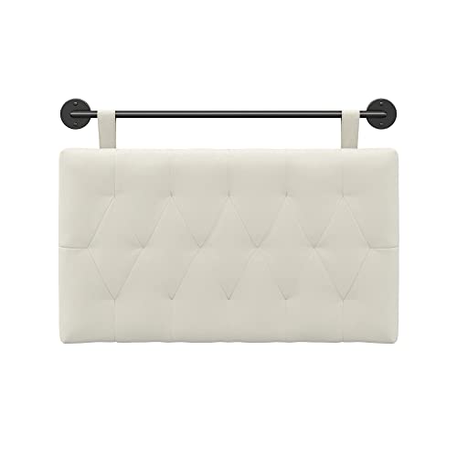 Nathan James Headboard, Metal Engineered Wood Fabric, Brown, Full