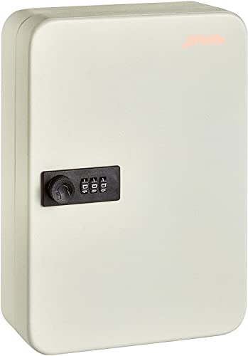 My Charity Boxes MCB Combination Lock Keys Cabinet Security Storage Box Organizer Holder Locked Key Box Wall Mount Steel 48 Slots (Red)