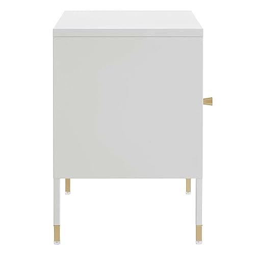 Modway Nightstands, Metal, Light Gray