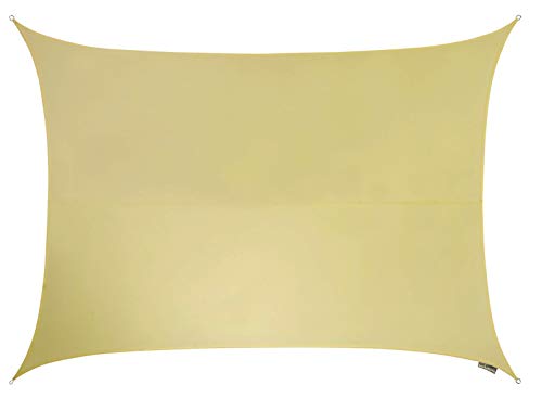 Kookaburra Waterproof Garden Sun Shade Sail Canopy in Sand 98% UV Block (3m x 2m Rectangle)