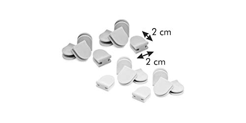 Tescoma Spare Connectors and Feet, 8+8 Pcs Flexispace, White, 15x10x3 cm
