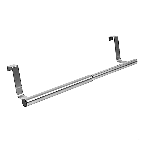 Extendable Over Door Towel Rack Stainless Steel Non-Slip Towel Holder Rack Bar For Kitchen And Bathroom (1 Piece)