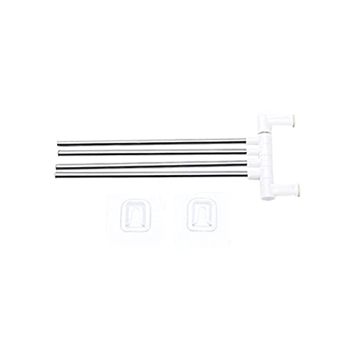 HIGOH Towel Racks, Towel Rail for Bathroom,Bathroom Hand Towel Holder,Rotating Towel Holder,Wall Mounted Towel Hanger,Swivel Rack 4 Bar Bathroom