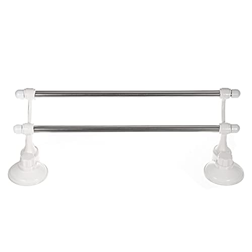 HIGOH Towel Racks, Towel Rail for Bathroom,Self-Adhesive Towel Holder Rack,Wall Mounted Towel Hanger,Bathroom Towel Bar with Suction Cup Bathroom