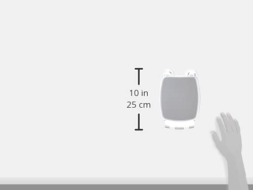 iDesign Power Lock Shaving Mirror, Rectangular Makeup Mirror with Suction Cups Made of Plastic, Clear