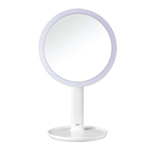 EKO iMira Magnifying Mirror With Light - USB Rechargeable Double Sided LED Magnifying Mirror with Smart Sensor - Advanced Ultra Clear Light Up Ma