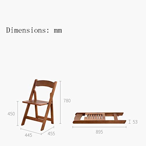 n/a Portable wooden folding chair dining chair office chair computer chair outside indoor chair banquet folding chair, Wood