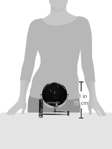 Danielle Creations Adjustable Wall Mounted Chrome Mirror x 10 Magnified 20cm