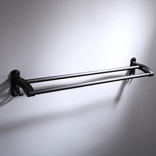 HIGOH Towel Racks,Towel Holder Towel Rail for Bathroom, European Design Double Rod Bathroom Hardware, Double Rod Hand Towel Holder Kitchen Bathro