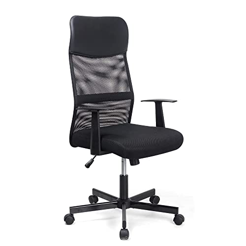 T-THREE.Ergonomic Mesh Office Chair, Height Adjustable Computer Desk Chair,Breathable Padded Seat, Headrest and Lumbar Support for home Work and