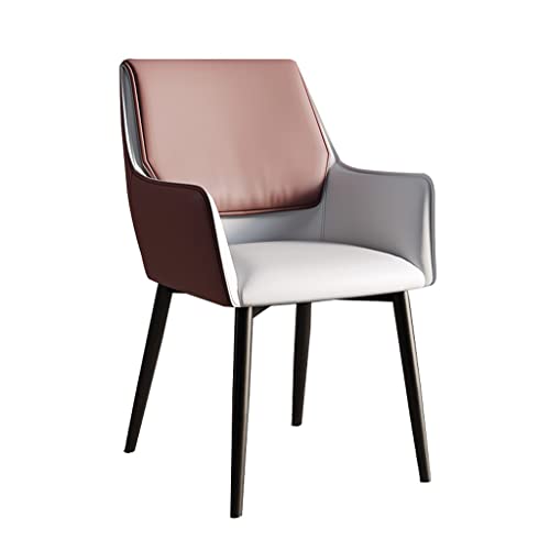 Kitchen Dining Room Furniture Chairs Modern PU Leather Dining Chairs with Armrests And High Back Padded Soft Seat for Office Lounge Dining Kitche