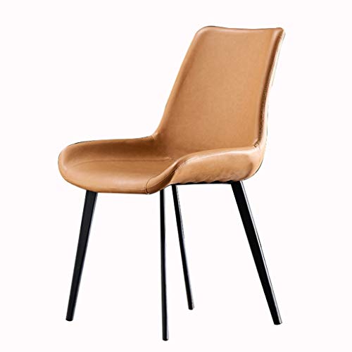 Modern Kitchen Dining Room Chairs Water Proof PU Leather Dining Chair Kitchen Living Room Lounge Counter Chairs (Color : Brown)