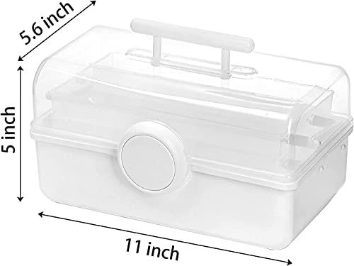 Lawei 3-Layer Medication Storage Multi-Purpose Storage Box Medicine Cabinet Portable with Handle Medicine Case Craft Box Sewing Supplies Organise