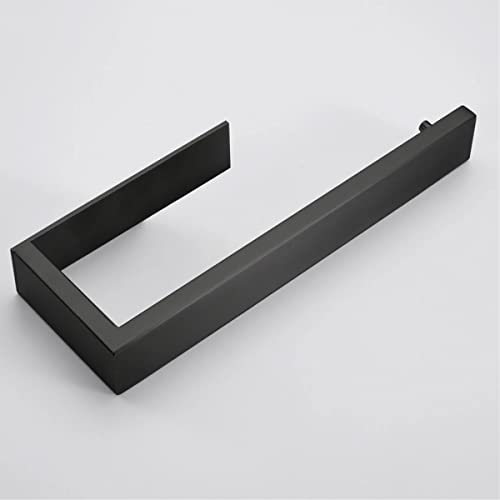 Hallyware Self Adhesive Hand Towel Holder SUS 304 Stainless Steel Towel Ring with No Drilling for Bathroom and Kitchen,Matt Black