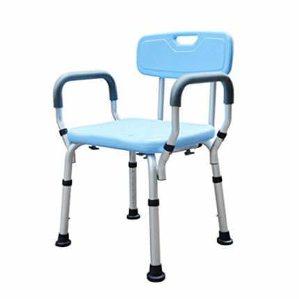 Bath Stools,Old Man Bathing Chair Shower Stool Height Adjustable Pregnant Women Bathroom Aluminum Non-Slip Stool