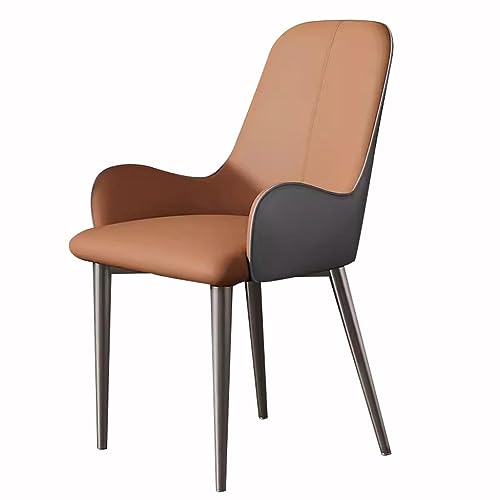 RILOOP Dining Chairs Modern Pu Leather High Back Padded Soft Seat for Home Commercial Restaurants Living Room Chairs/Light Gray+Gray