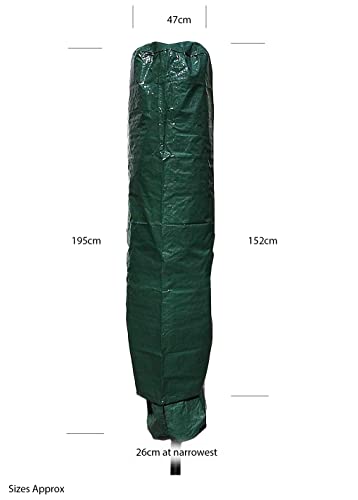 Garden mile Green Waterproof Parasol Umbrella Cover - Large Size Garden Rotary Air Dryer Covers - Heavy Duty UV Protected Cantilever Parasol Cove