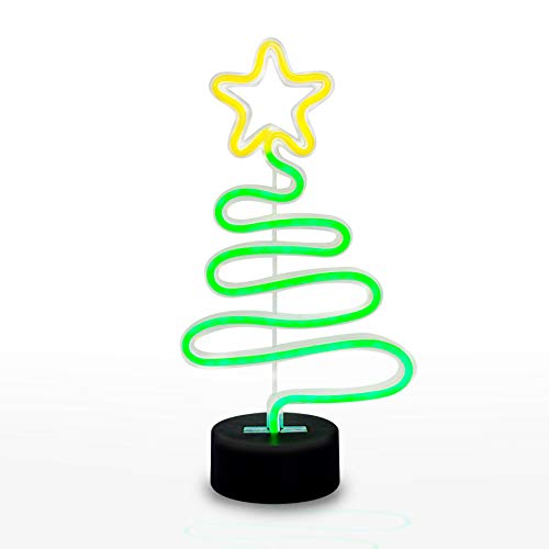 Gift Republic Festive Christmas Tree Neon Light, 29 x 15.5 x 8.5 cm