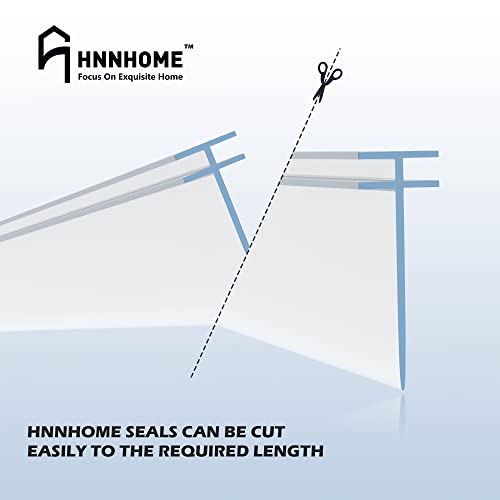 HNNHOME T Profile Channel Shower Screen Seal Strip for Folding Straight Glass 2.2 Meter