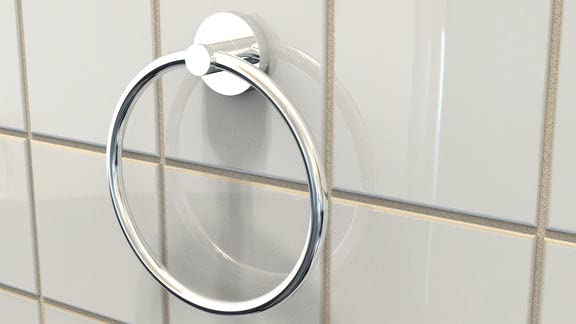 Agua Accessories Towel Ring for Hanging Towel Hanger, Towel Holder Wall Mounted for Bathroom & Kitchen Bathroom Accessories Chrome 12 Years