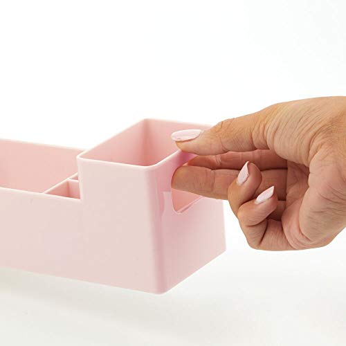 mDesign Medicine Box with Side Handles for The Bathroom – Stackable Pill Box with 7 Compartments for Medicines, Vitamins or Plasters – Medicine O