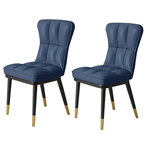 Kitchen Dining Room Furniture Chairs Modern Dining Chair Set Of 2 PU Leather High Back Soft Seat Kitchen Chair Water Proof Leather Side Chair wit