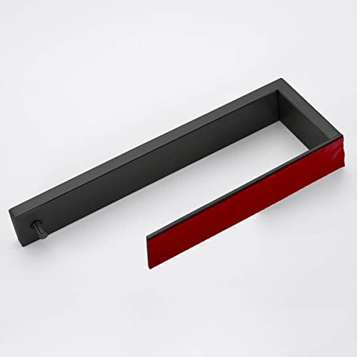 Hallyware Self Adhesive Hand Towel Holder SUS 304 Stainless Steel Towel Ring with No Drilling for Bathroom and Kitchen,Matt Black