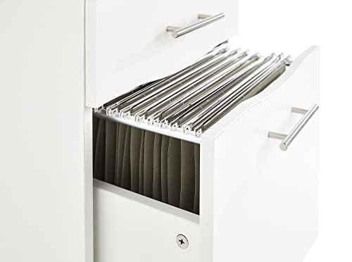 MMT Furniture Designs Ltd Under Desk 3 Drawer Pedestal, Wood, White