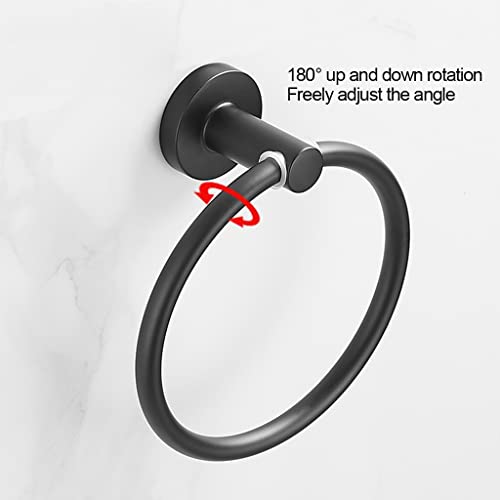 HIGOH Towel Racks,Bath Towel Holder,Bathroom Hand Towel,Towel,Bathroom Towel Rack,Towel Hanging Towel Rail,Round Stainless Steel Hand Towel Holde