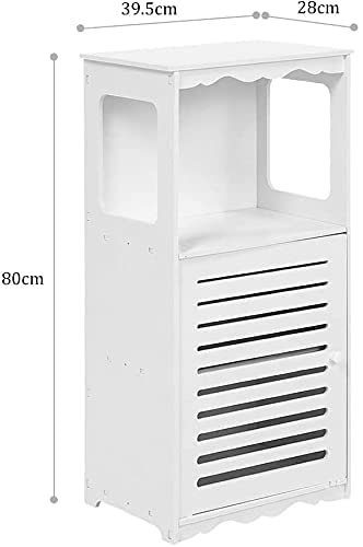 Column Bathroom Cabinet Tall Bathroom Cabinet Freestanding Bathroom Storage White Dresser, Narrow Storage Cabinet, Storage Cupboard Floor Standin