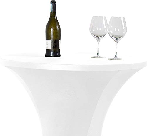 Namvo Spandex Cocktail Tablecloth, Stretch Table Cloth Cover Elastic Table Covers for Round Cocktail Table Bistro Tables Wedding Party Outdoor Ce