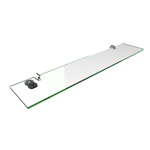 Expression Products Straight Acrylic Safety Shelf 500mm x100mm, Bathroom, Bedroom, Office, Free Trolley Token Material Sample Included per Shipme