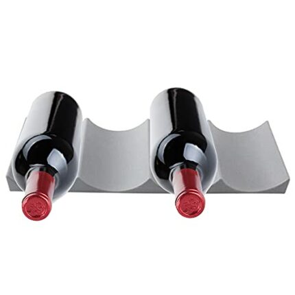 Wine Bottle Rack European Style Wine Stand Champagne Display Rack for Home Countertops Table Top Organizer Fridge Shelf (Grey)