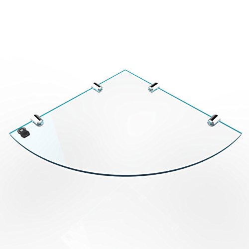 Expression Products Two Large Acrylic Corner Shelves 300mm approx 12", Free Trolley Token Material Sample Included per Shipment, Black